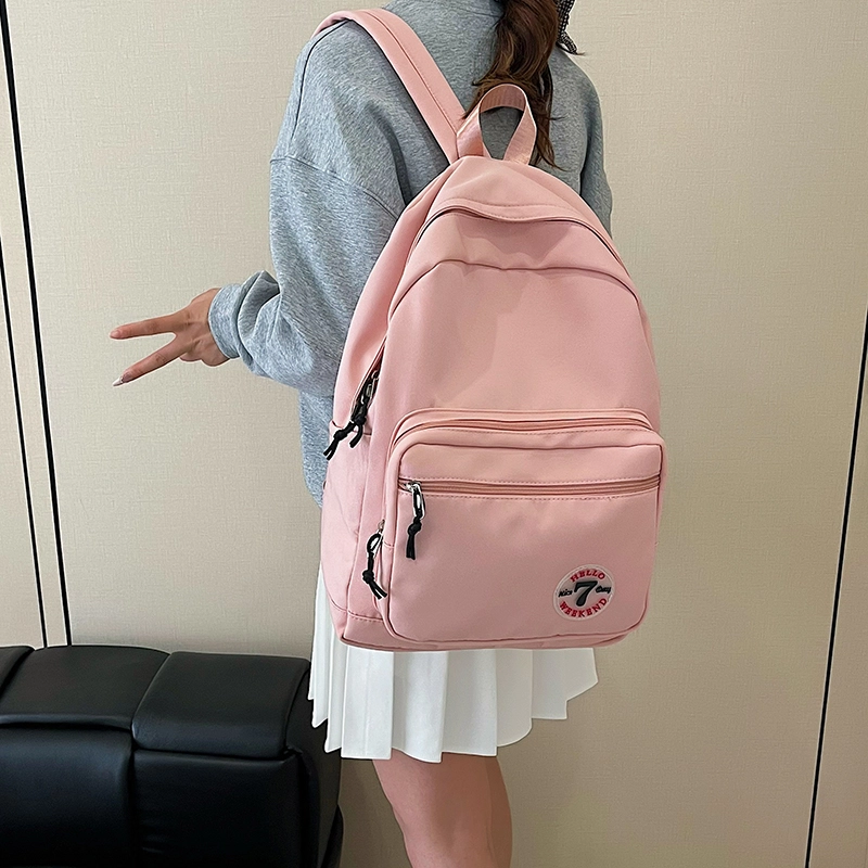 普乐威 日系原宿风简约百搭休闲时尚潮流韩版初高中大学上课旅游 尼龙 双肩包 男女同款情侣款 多色