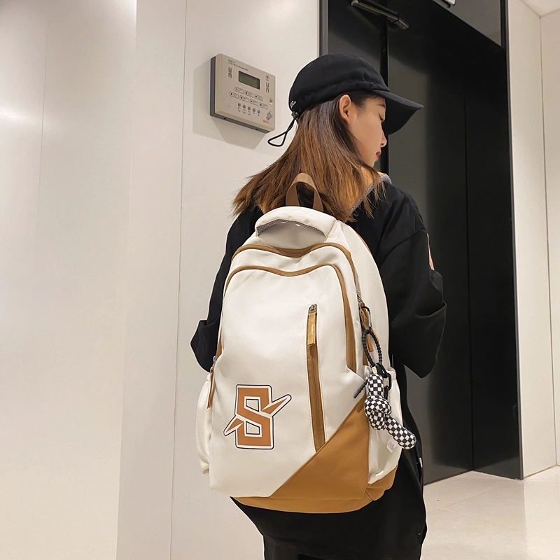 普乐威 小众设计感原宿初中大学生背包高颜值学院风 尼龙 双肩包 常规 男女同款情侣款 多色