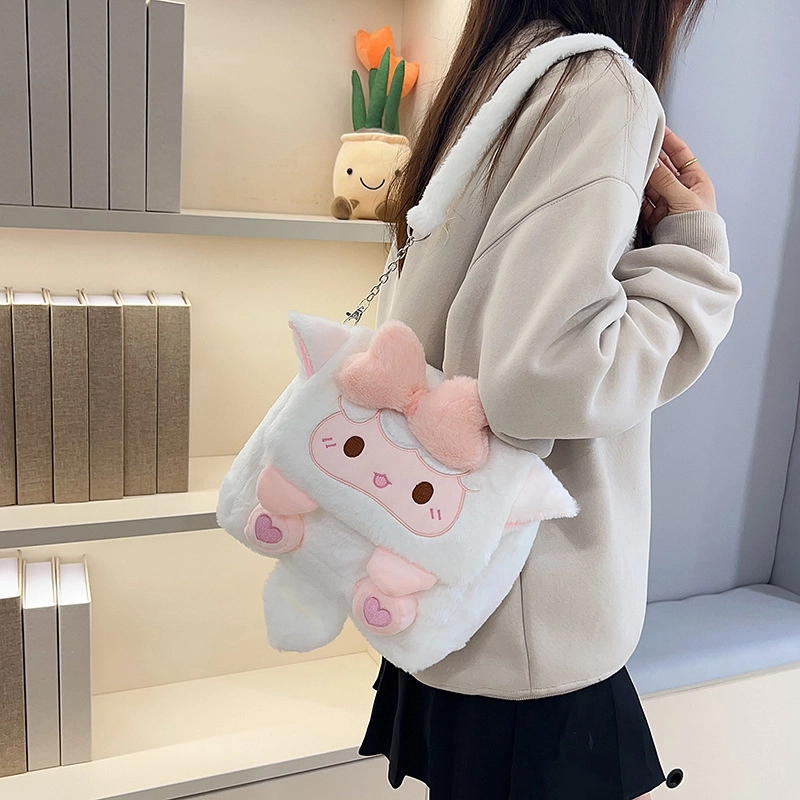 普乐威 可爱动物时尚潮流 毛绒 双肩包 常规 女款 多色