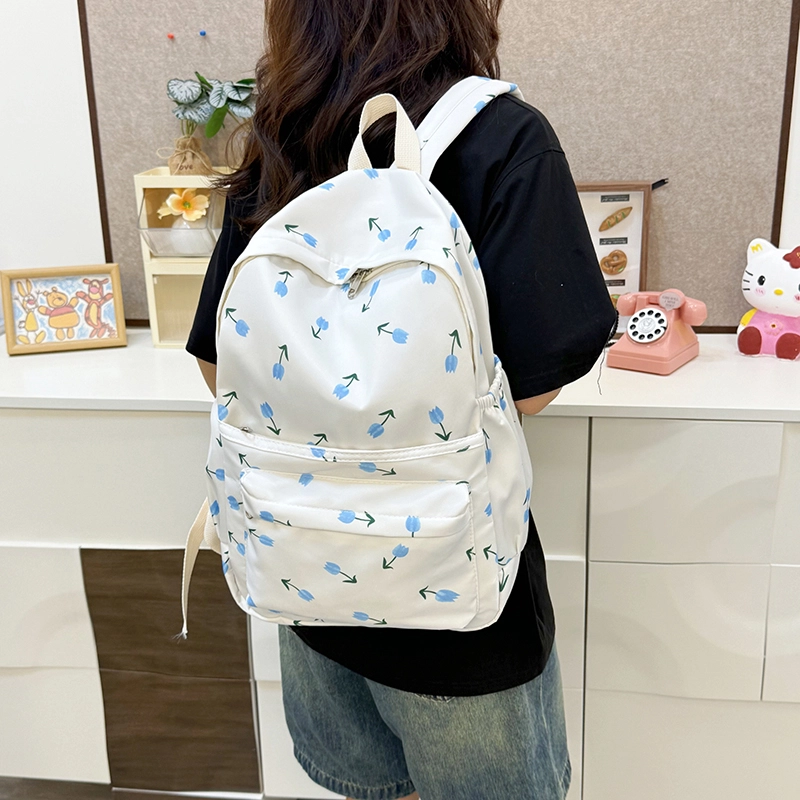 普乐威 时尚潮流百搭甜美可爱 尼龙 双肩包 常规 女款 多色