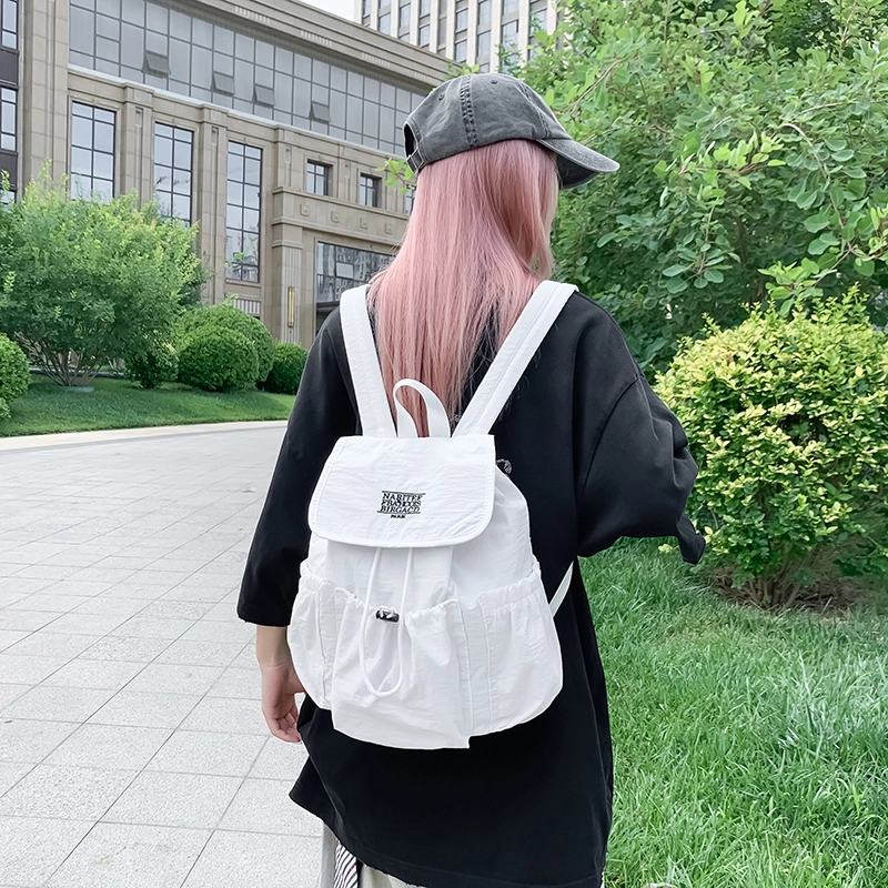 普乐威 韩版小众简约百搭轻便 尼龙 双肩包 男女同款情侣款 多色