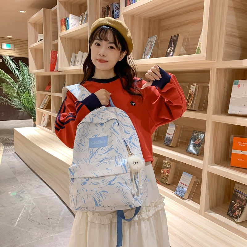 普乐威 时尚潮流日系简约百搭小众轻便 尼龙 双肩包 男女同款情侣款 多色