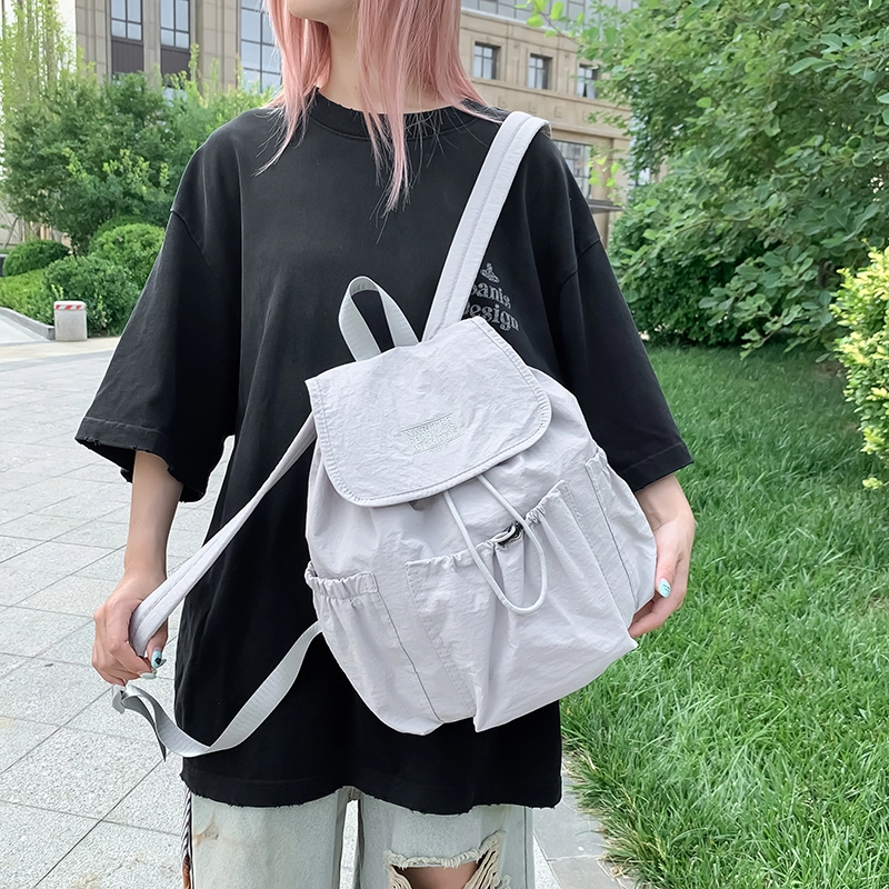 普乐威 韩版小众简约百搭轻便 尼龙 双肩包 男女同款情侣款 多色