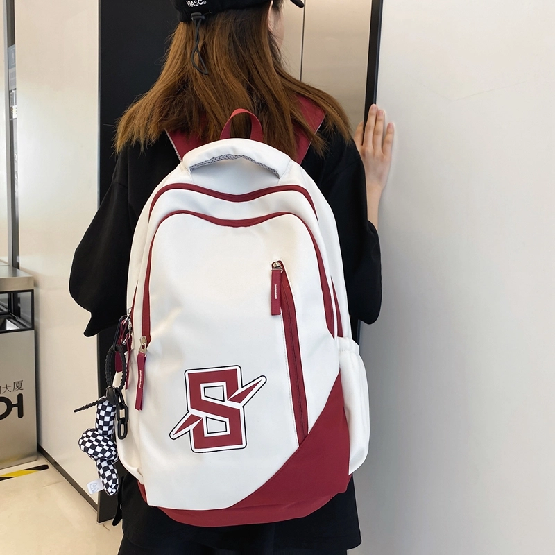 普乐威 小众设计感原宿初中大学生背包高颜值学院风 尼龙 双肩包 常规 男女同款情侣款 多色
