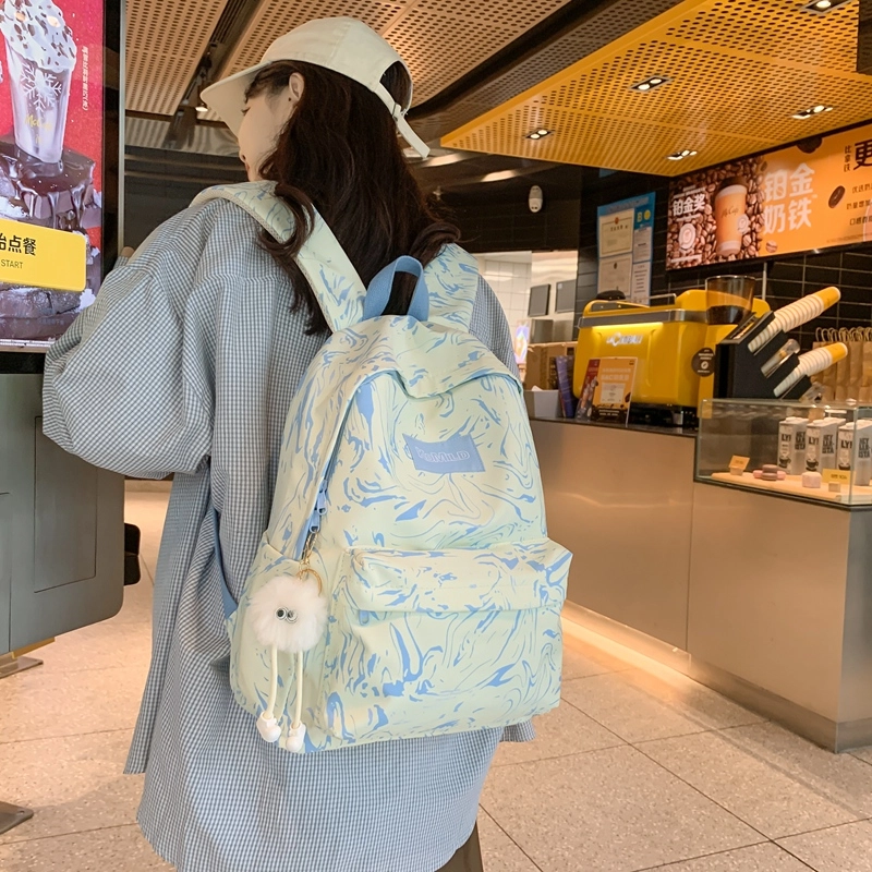 普乐威 时尚潮流日系简约百搭小众轻便 尼龙 双肩包 男女同款情侣款 多色