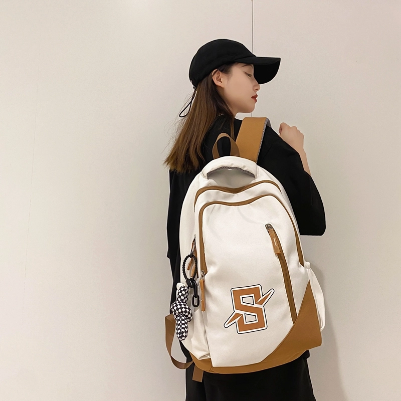普乐威 小众设计感原宿初中大学生背包高颜值学院风 尼龙 双肩包 常规 男女同款情侣款 多色