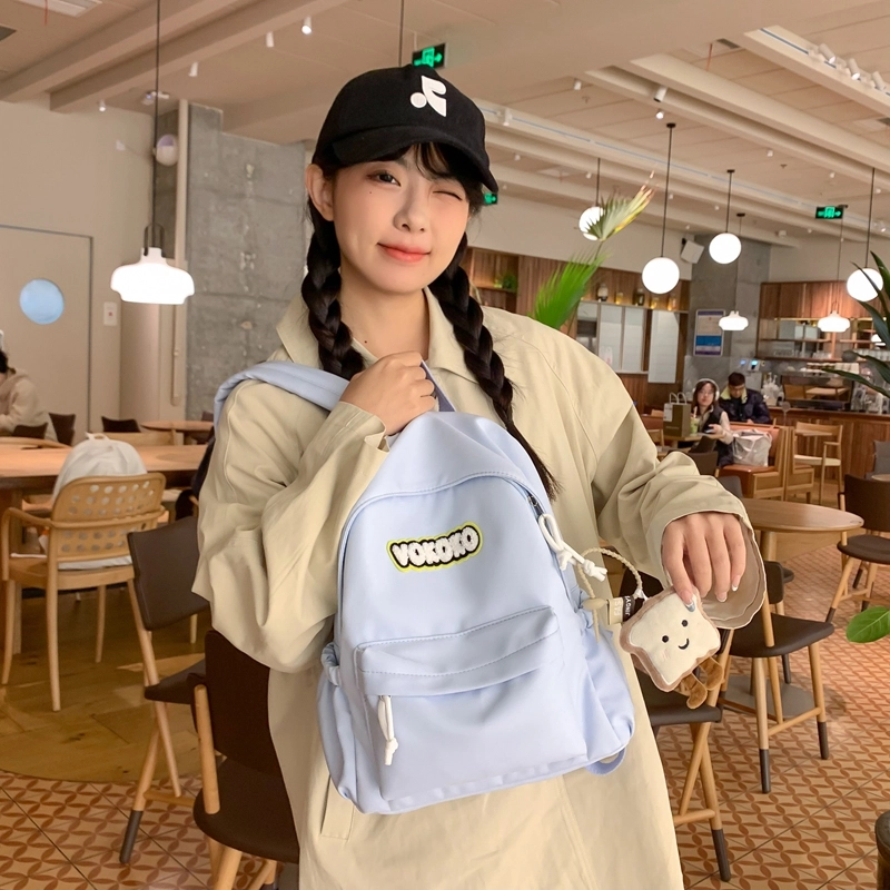 普乐威 高颜值小众大容量韩系可爱清新简约时尚百搭 尼龙 双肩包 常规 男女同款情侣款 多色