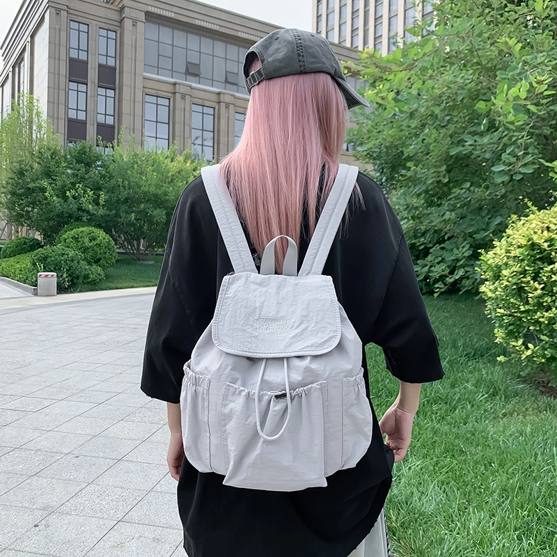 普乐威 韩版小众简约百搭轻便 尼龙 双肩包 男女同款情侣款 多色