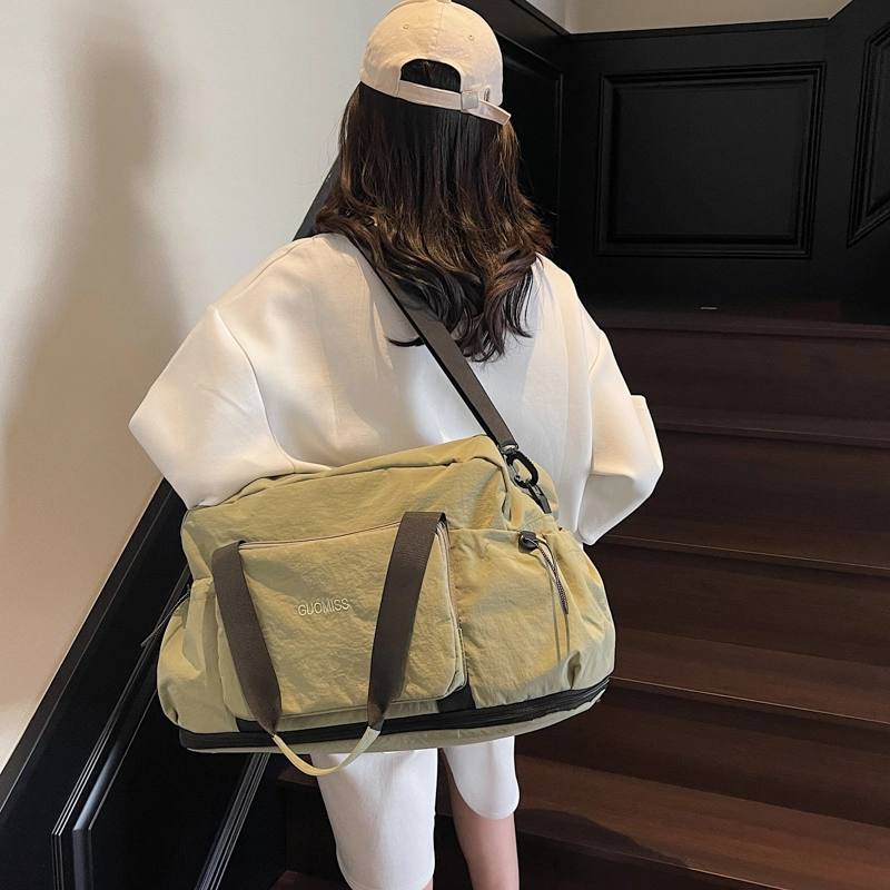 普乐威 韩版百搭旅行短途轻便时尚 布 单肩手提包 男女同款情侣款 多色