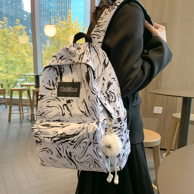 普乐威 时尚潮流日系简约百搭小众轻便 尼龙 双肩包 男女同款情侣款 多色