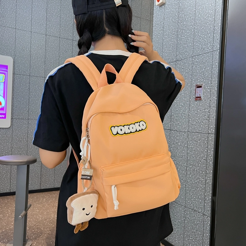 普乐威 高颜值小众大容量韩系可爱清新简约时尚百搭 尼龙 双肩包 常规 男女同款情侣款 多色