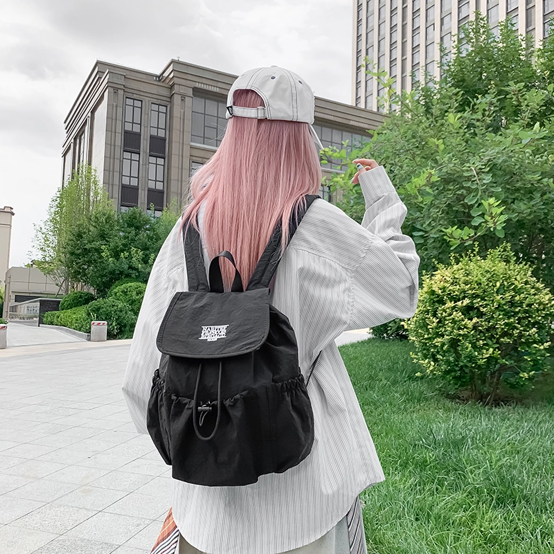 普乐威 韩版小众简约百搭轻便 尼龙 双肩包 男女同款情侣款 多色