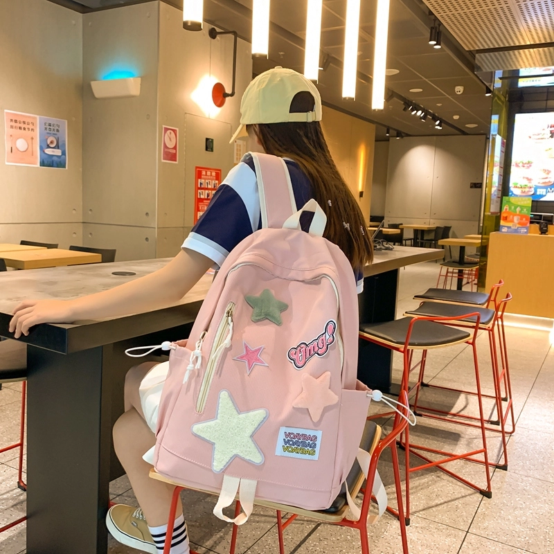 普乐威 韩版小众潮流时尚洋气百搭高颜值 尼龙 双肩包 男女同款情侣款 多色