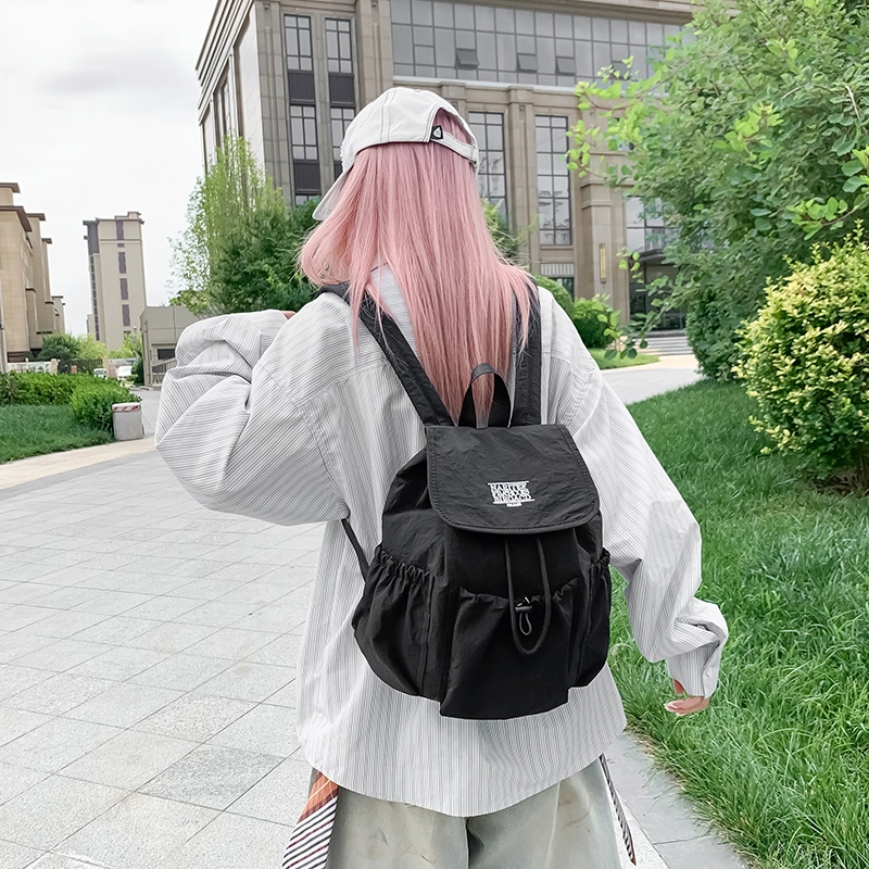 普乐威 韩版小众简约百搭轻便 尼龙 双肩包 男女同款情侣款 多色