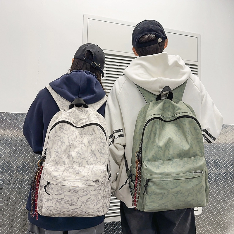 普乐威 韩系高颜值书包学生简约时尚潮流通勤旅游 尼龙 背包双肩包 男女同款情侣款 黑色/酒红色/绿色/米色
