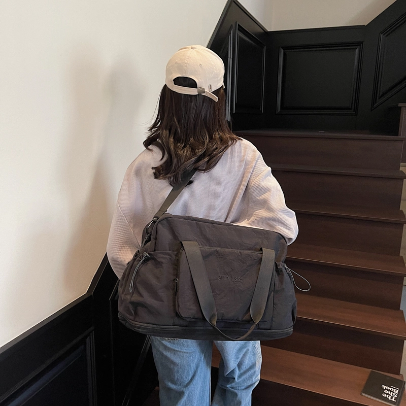 普乐威 韩版百搭旅行短途轻便时尚 布 单肩手提包 男女同款情侣款 多色