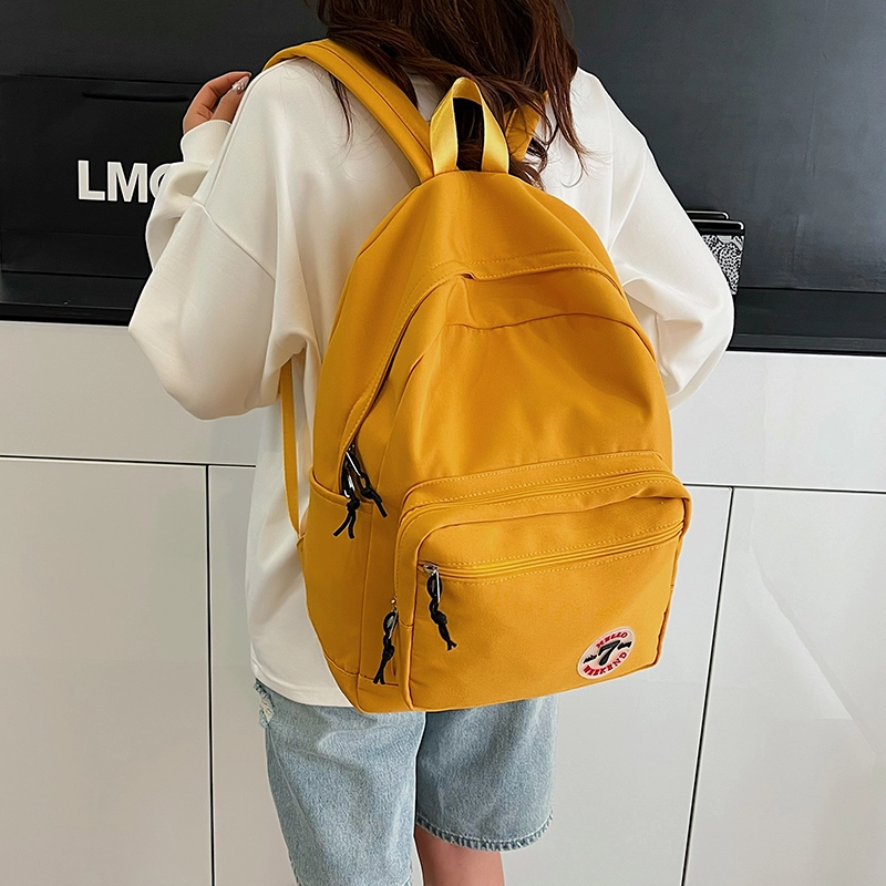 普乐威 日系原宿风简约百搭休闲时尚潮流韩版初高中大学上课旅游 尼龙 双肩包 男女同款情侣款 多色
