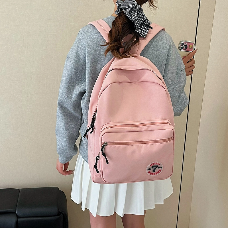 普乐威 日系原宿风简约百搭休闲时尚潮流韩版初高中大学上课旅游 尼龙 双肩包 男女同款情侣款 多色