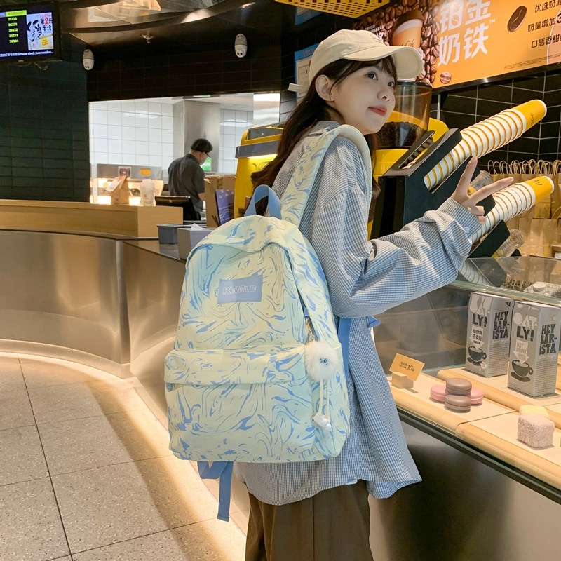 普乐威 时尚潮流日系简约百搭小众轻便 尼龙 双肩包 男女同款情侣款 多色