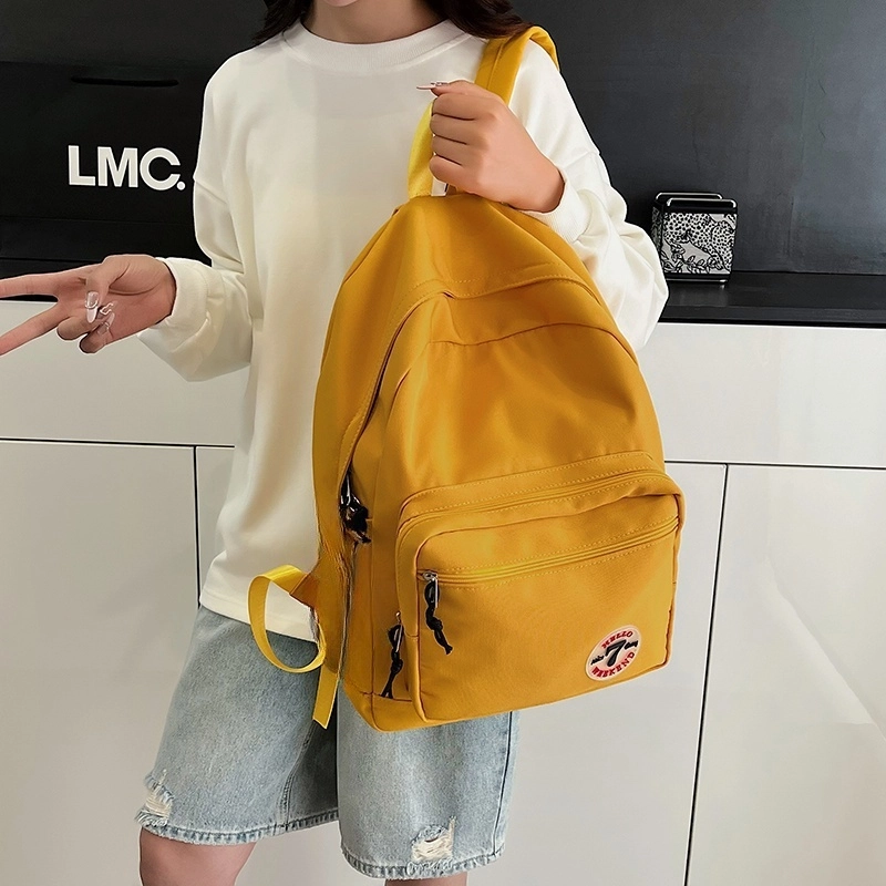 普乐威 日系原宿风简约百搭休闲时尚潮流韩版初高中大学上课旅游 尼龙 双肩包 男女同款情侣款 多色