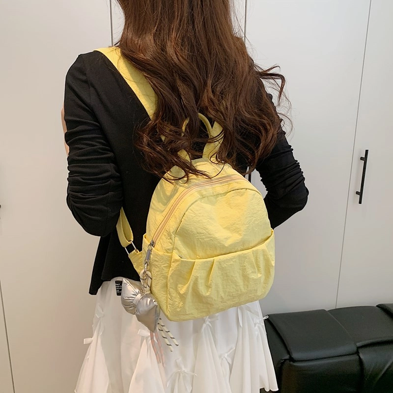 科物酷 纯色可爱日常通勤百搭时尚 尼龙 双肩包 女款 多色