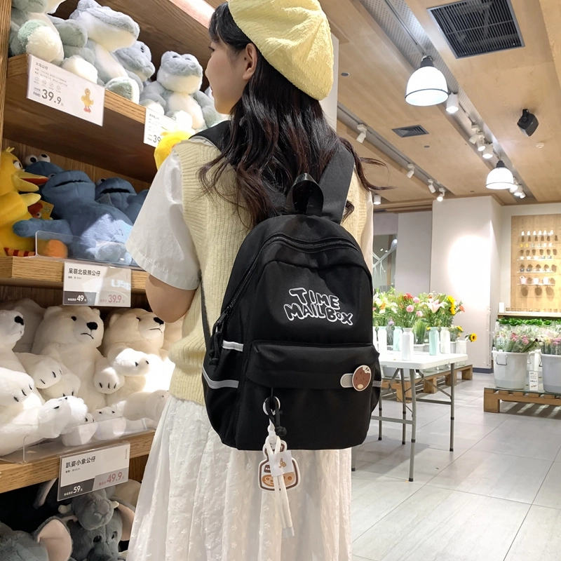 科物酷 时尚潮流百搭轻便韩系简约 尼龙 双肩包 男女同款情侣款 多色