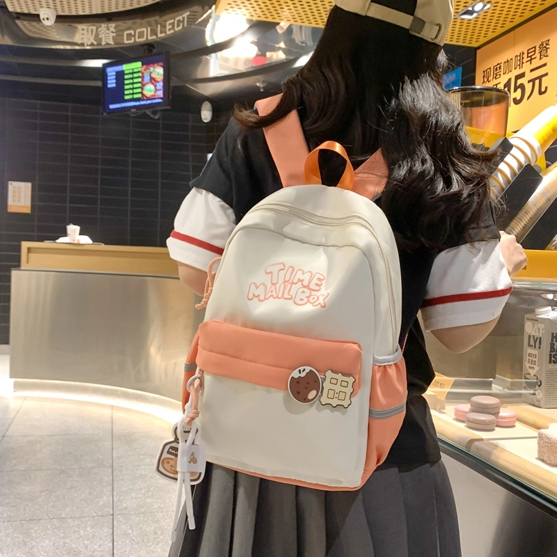 科物酷 时尚潮流百搭轻便韩系简约 尼龙 双肩包 男女同款情侣款 多色