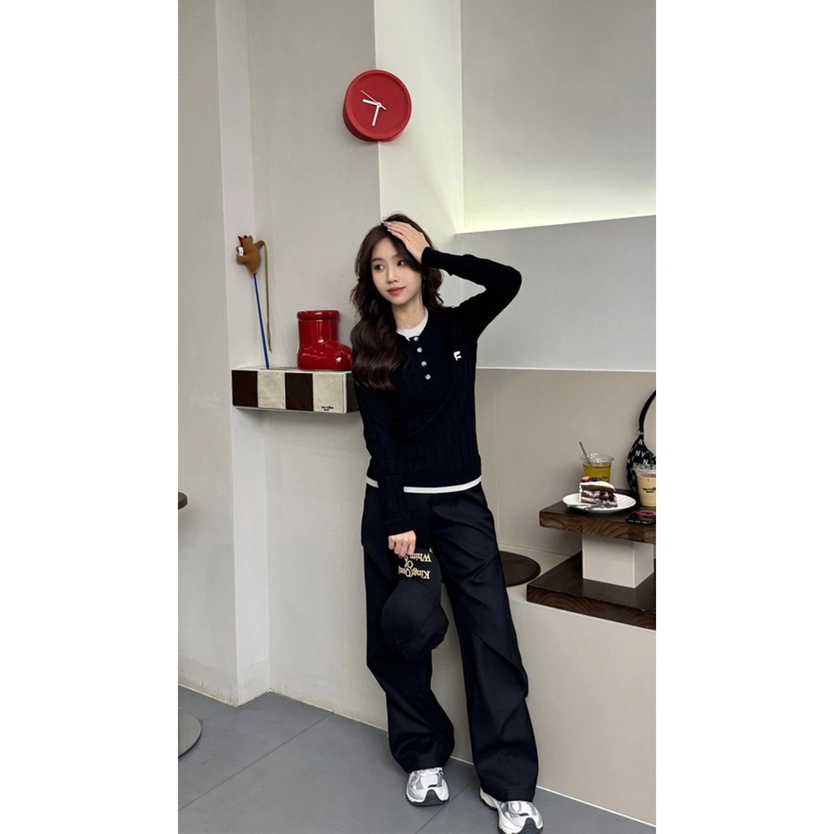 悍戈 美式复古高街设计感百搭西裤休闲裤 男女同款