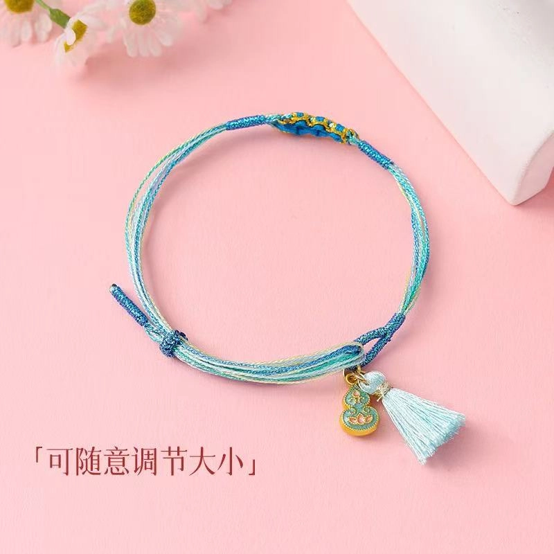 素于 招财纳福 新中式葫芦手饰 福禄双全 诸事顺遂 事业有成 考试考研上岸 编织物 手绳 男女同款情侣款
