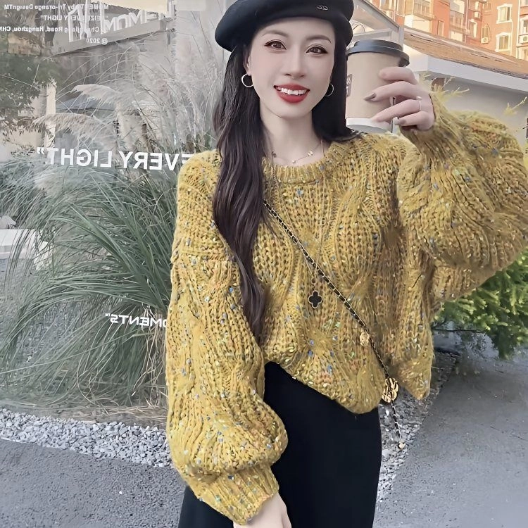 俞兆林 灯笼袖宽松外穿慵懒风洋气内搭保暖针织衫 女款