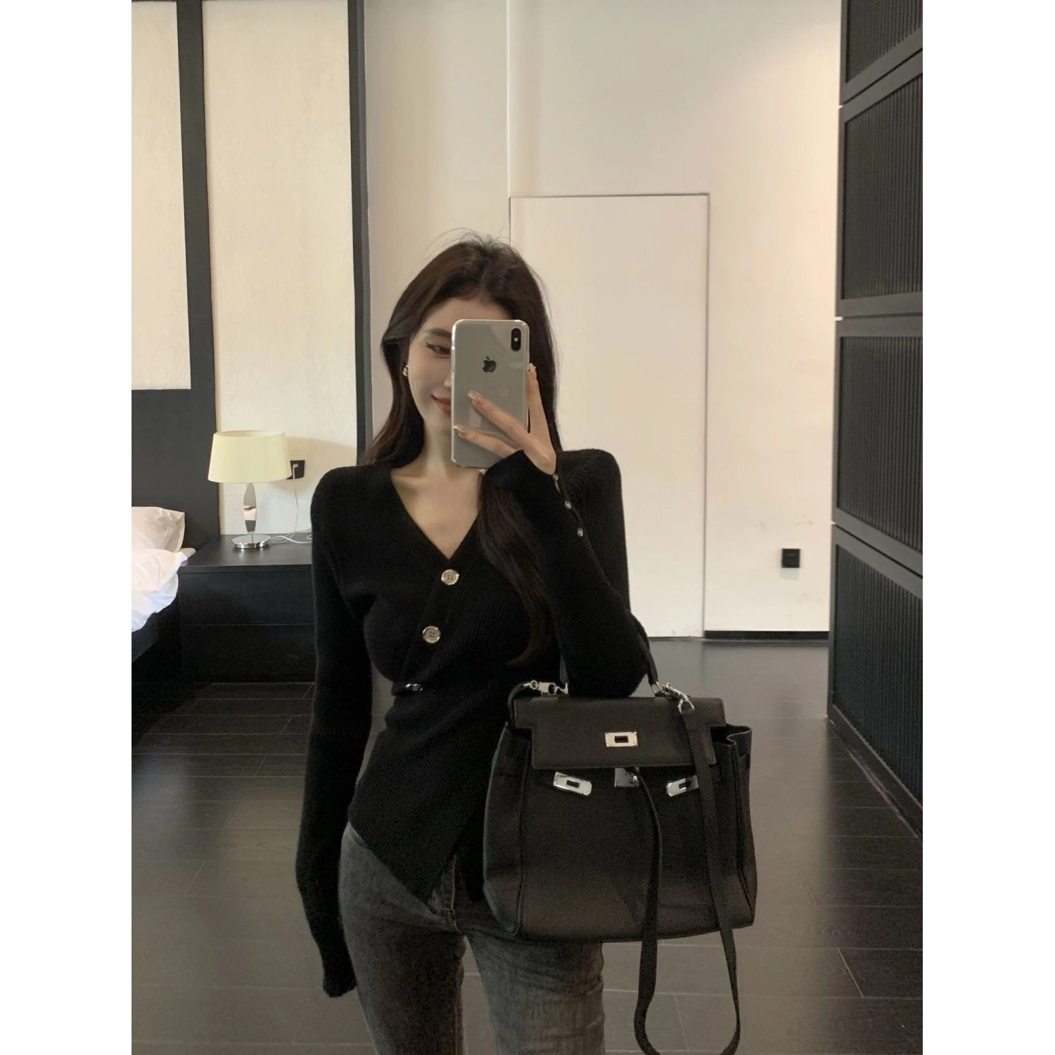 俞兆林 设计感内搭打底衫高级感修身显瘦不规则纯欲上衣针织衫 女款