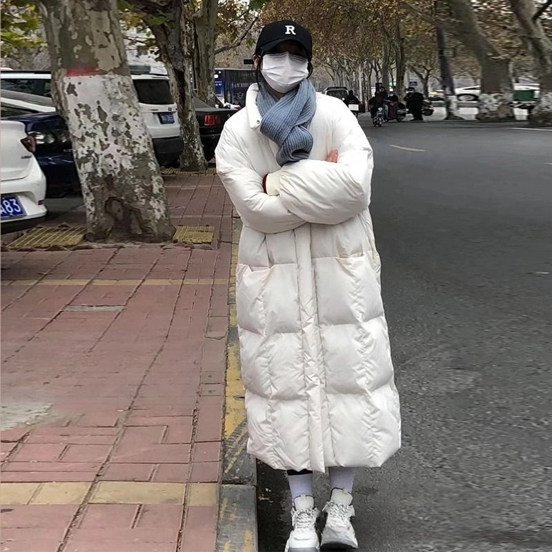 俞兆林 时尚舒适百搭休闲简约设计中长款过膝韩版宽松外套棉服 女款