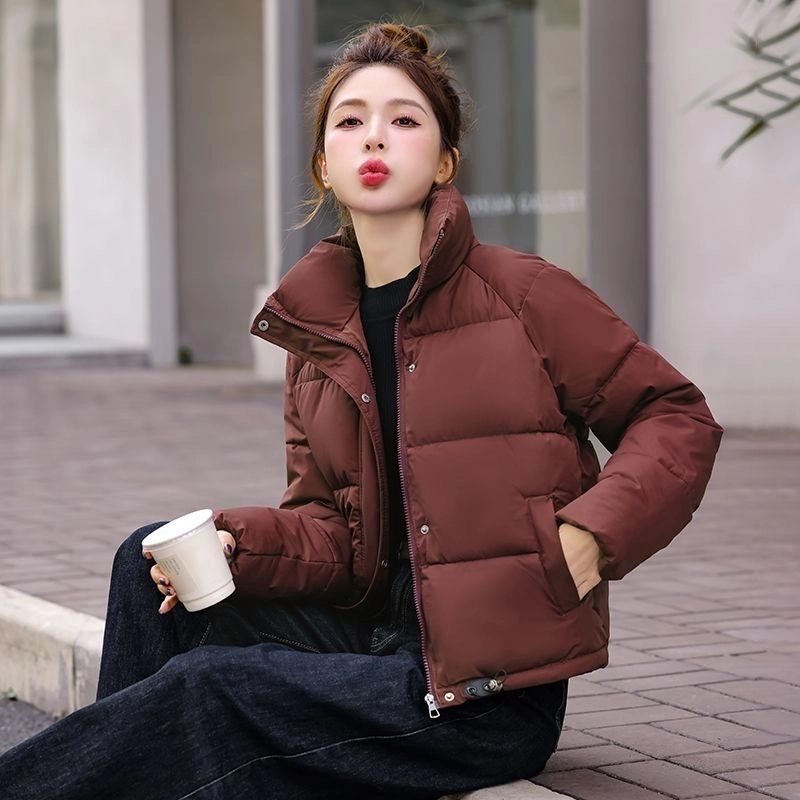 俞兆林 短款衣外套韩版修身小袄面包服简约舒适百搭休闲潮棉服 女款