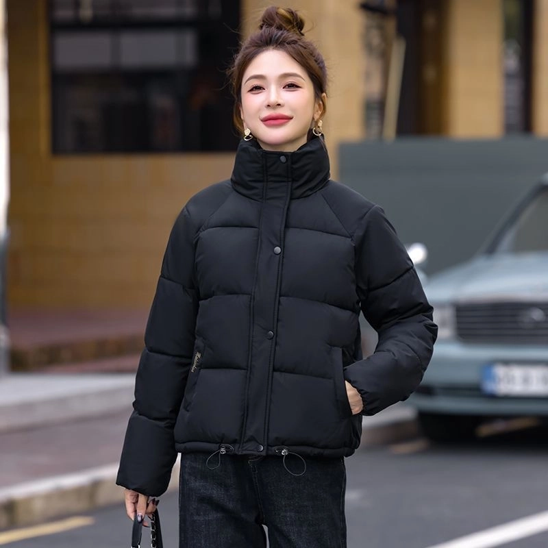 俞兆林 短款衣外套韩版修身小袄面包服简约舒适百搭休闲潮棉服 女款