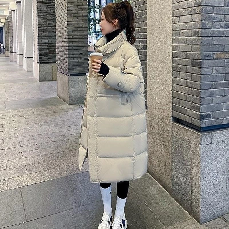 俞兆林 简约休闲设计韩版过膝宽松感潮流百搭棉服 女款