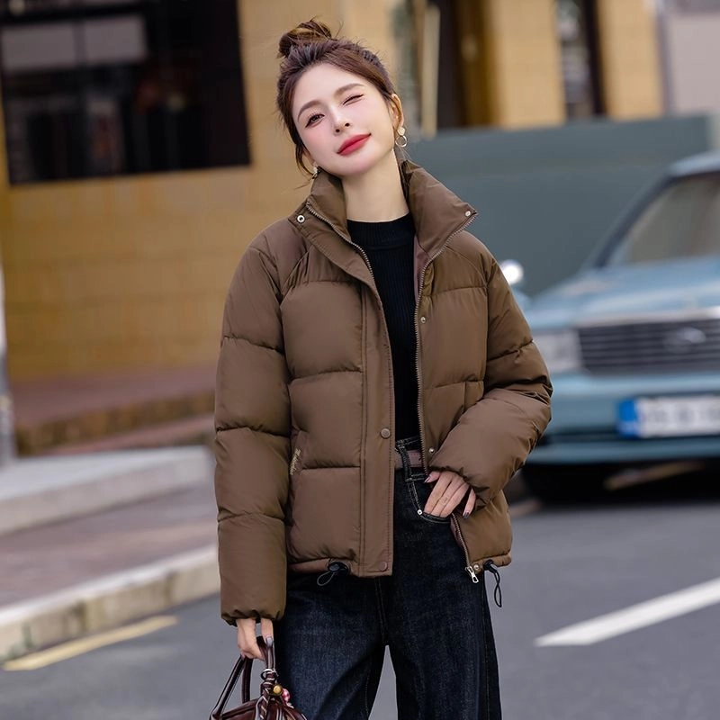 俞兆林 短款衣外套韩版修身小袄面包服简约舒适百搭休闲潮棉服 女款