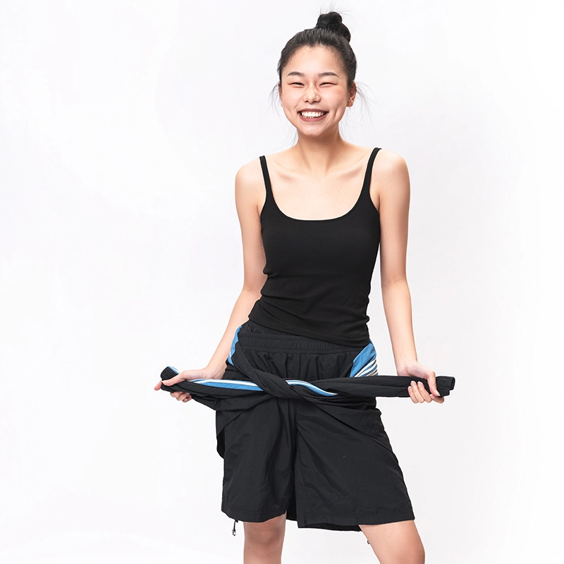 靴下物 带胸垫凉感内搭纯色吊带 女款