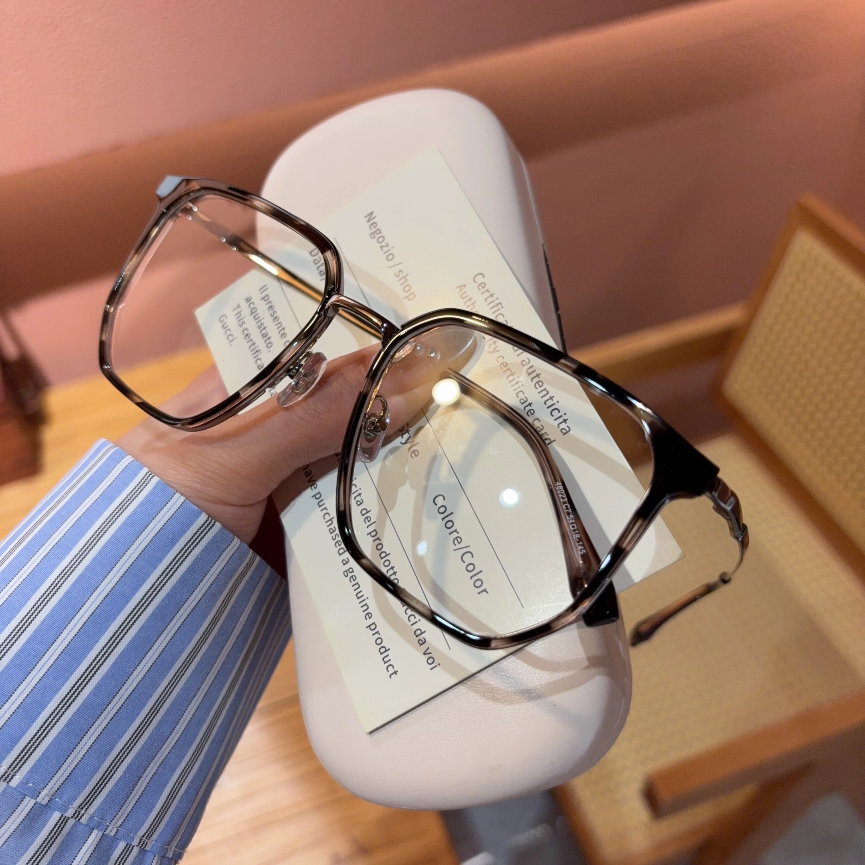 小罗弟 大框素颜 合金 方形 光学镜架 男女同款情侣款