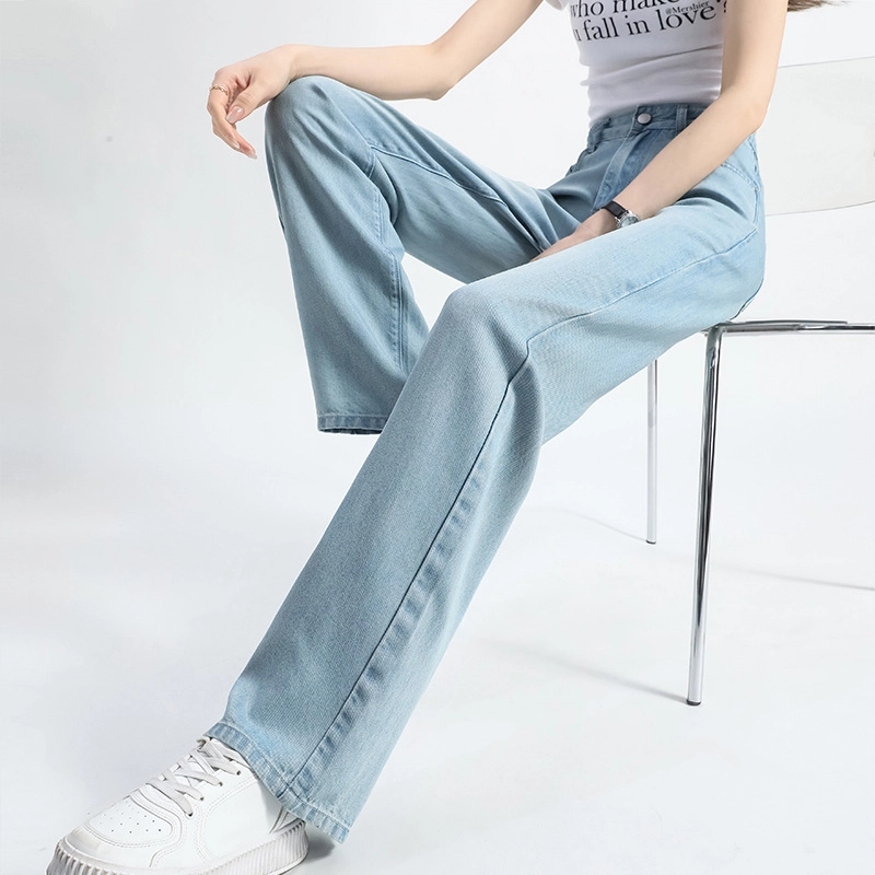兰缪 高腰裤透气减龄牛仔裤 女款