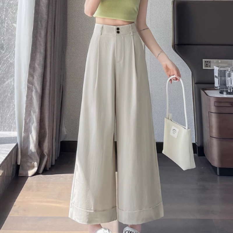 纤丝鸟 阔腿高腰舒适百搭休闲西装裤 女款