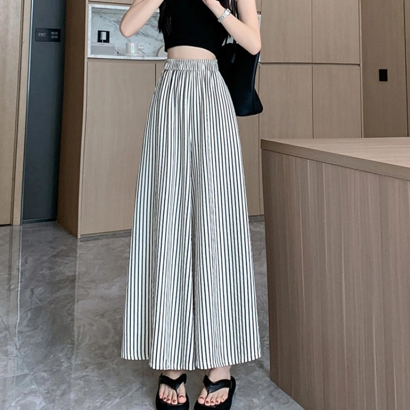 纤丝鸟 宽松高腰阔腿裤简约舒适时尚优雅百搭气质休闲裤 女款