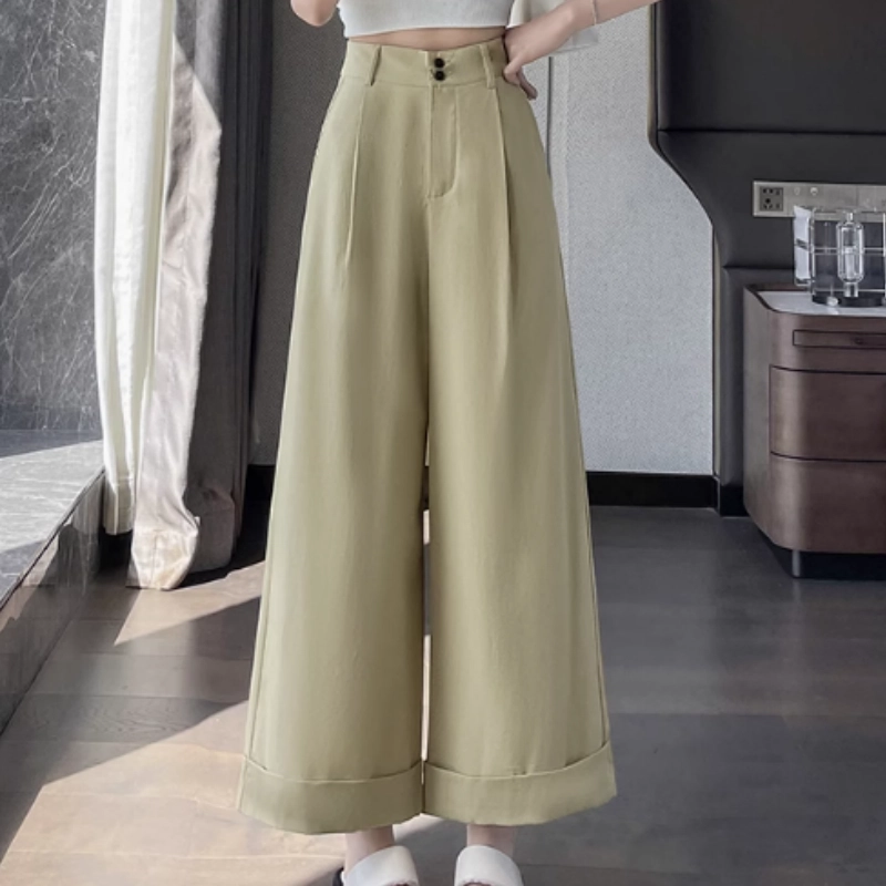 纤丝鸟 阔腿高腰舒适百搭休闲西装裤 女款