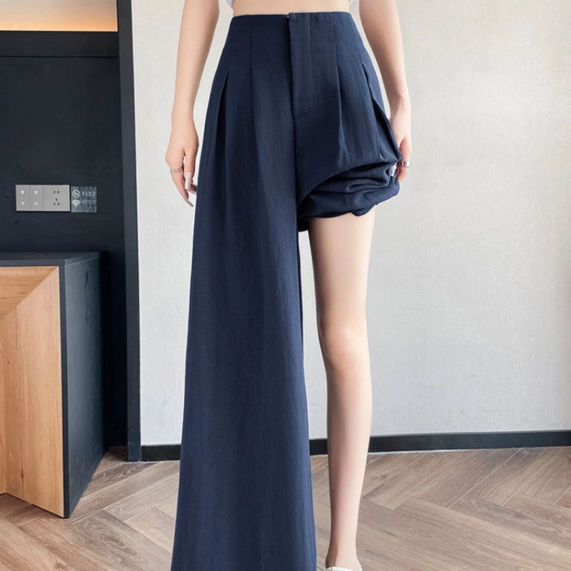纤丝鸟 宽松阔腿裤女垂坠感舒适直筒山本裤轻盈飘逸感轻便透气休闲裤 女款