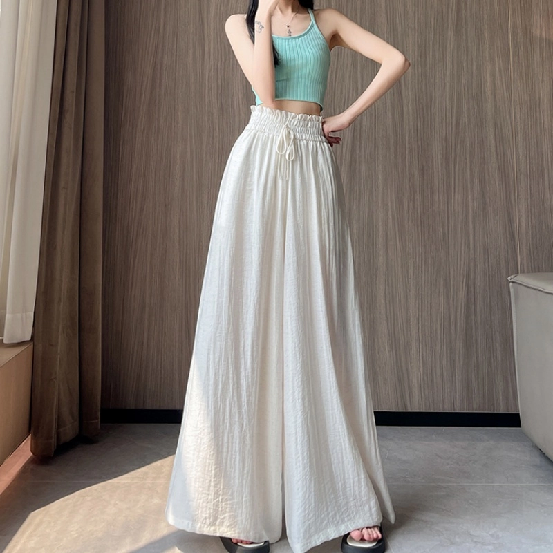 纤丝鸟 韩版时尚高腰垂感阔腿宽松舒适百搭休闲裤 女款
