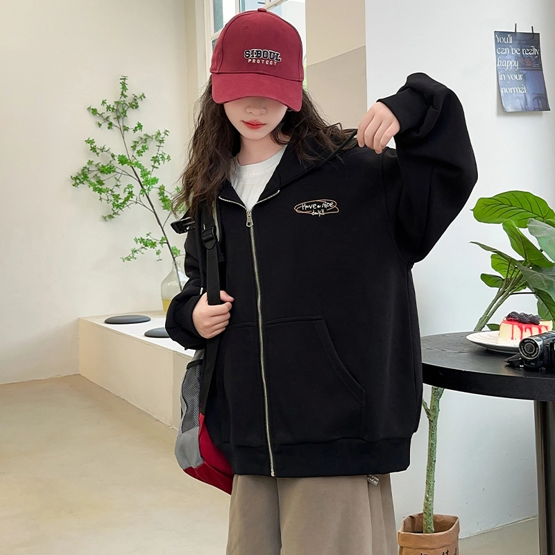 木木屋夹克外套 舒适连帽拉链亲肤 青少年