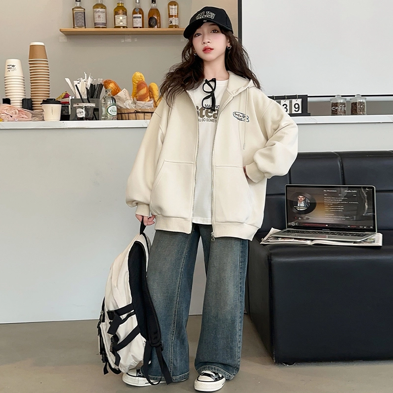 木木屋夹克外套 舒适连帽拉链亲肤 青少年