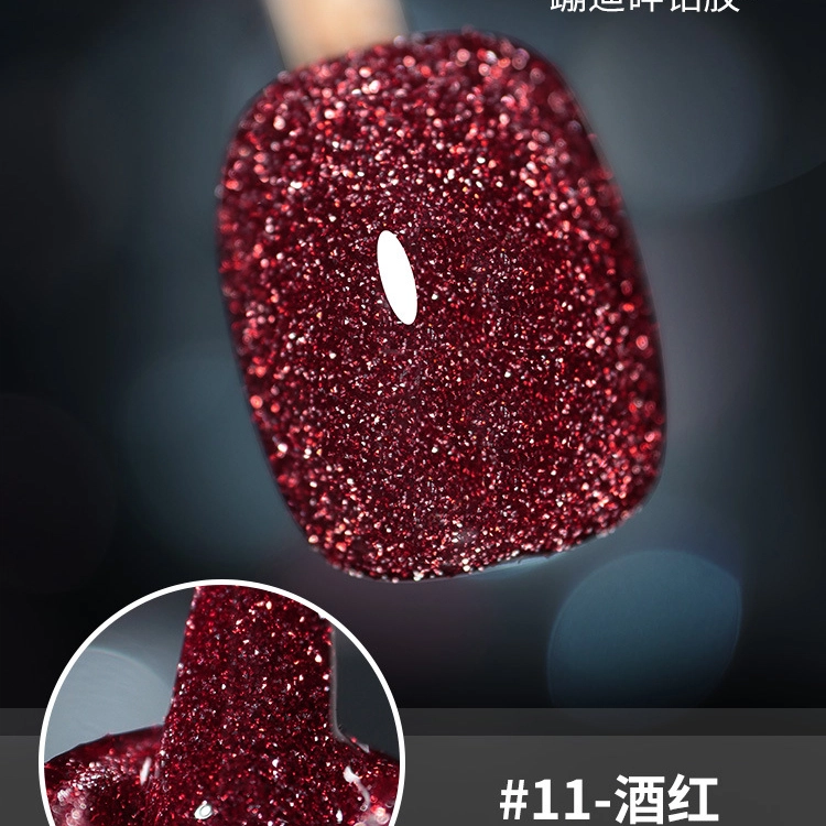 恩妮诗 蹦迪碎钻甲油胶 爆款反光璀璨碎钻光疗胶美甲店