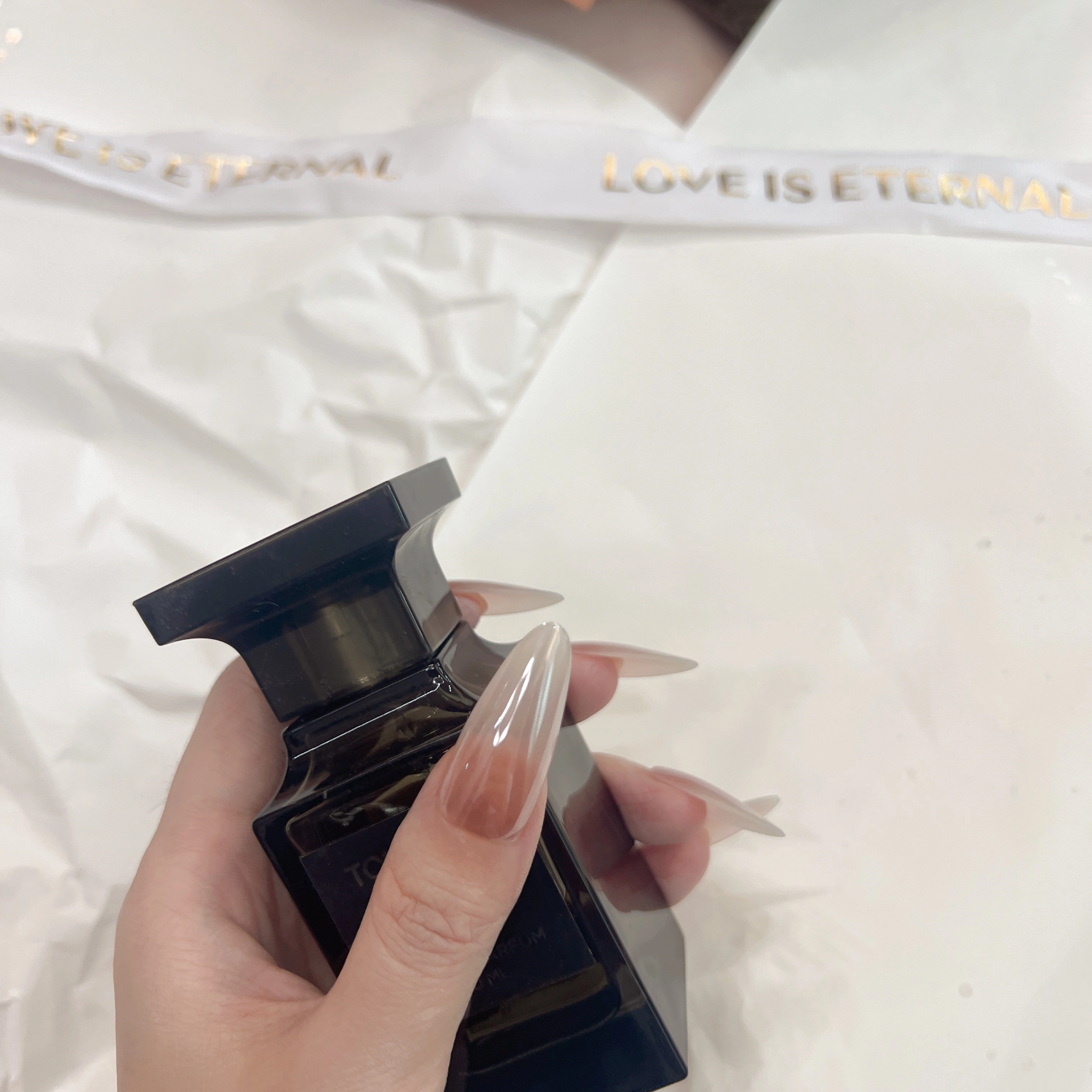 嘉比兔 电镀香芋渐变  中长款尖型粉色裸色 纯色