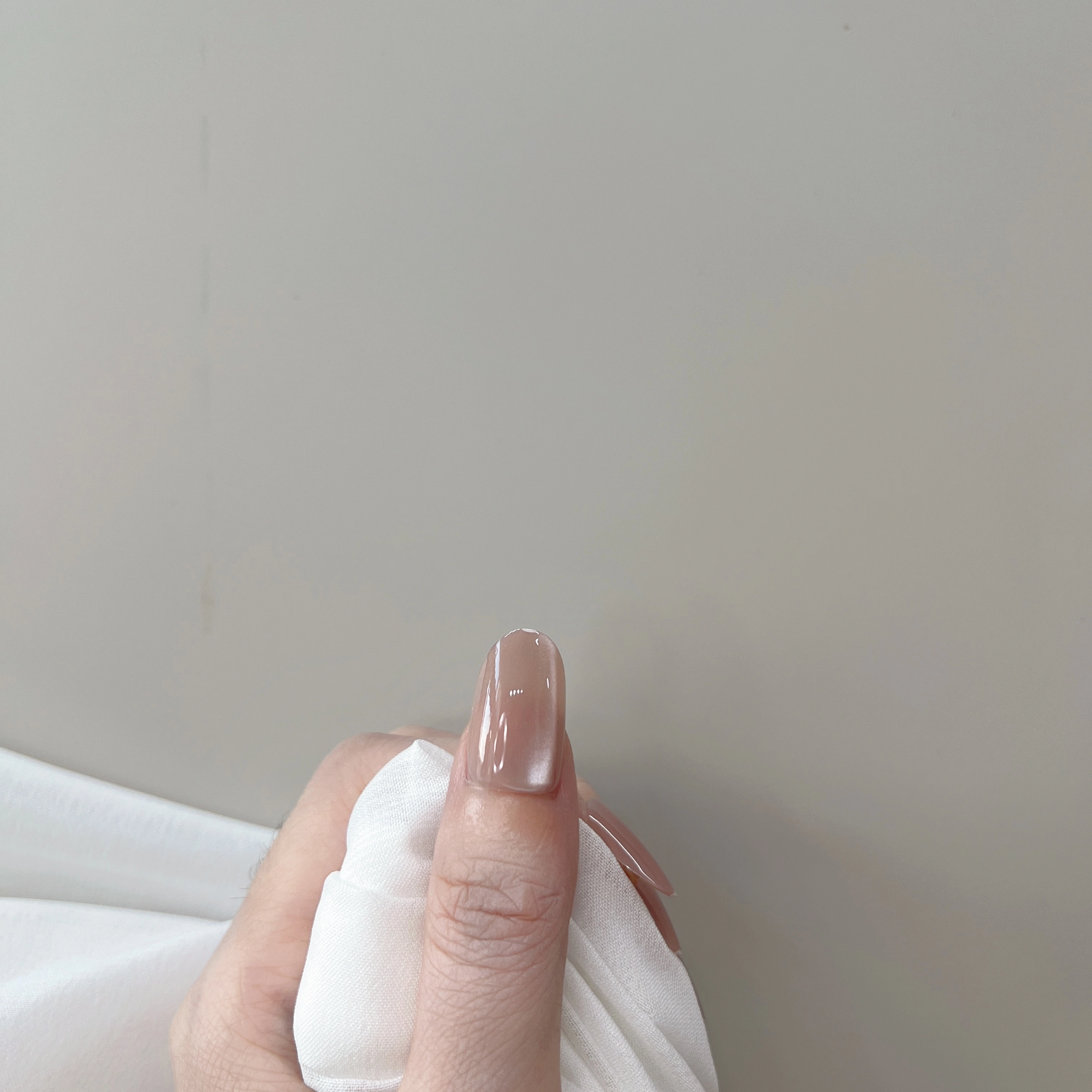嘉比兔 美甲贴片  穿戴甲 椭圆中长款裸色纯色 纯欲