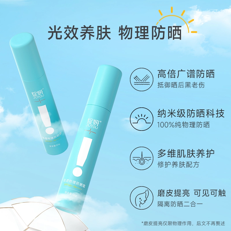 绽妍 物理防晒霜立体初润补水面膜套组 保湿补水防晒  夏日出游 军训全身防晒乳液敏感肌 防紫外线隔离肤色提亮 日常补水 晒后补水